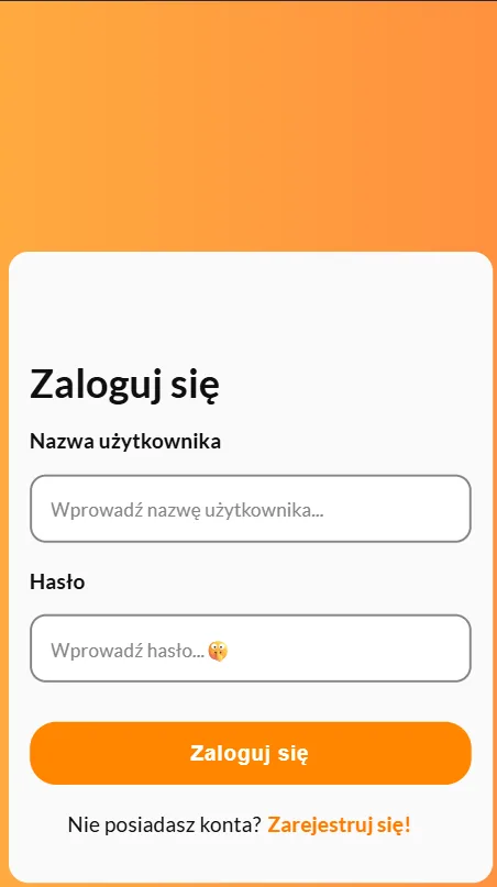 Logowanie w wersji mobilnej